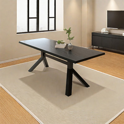 Simple modern solid wood dining table