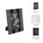 Modern Resin And Wood Picture Frame With Vertical Inlay Design For Home Office Bedroom Or Living Room Display Contemporary Polyresin Glass Construction - 1" Black & Ivory-1103365187