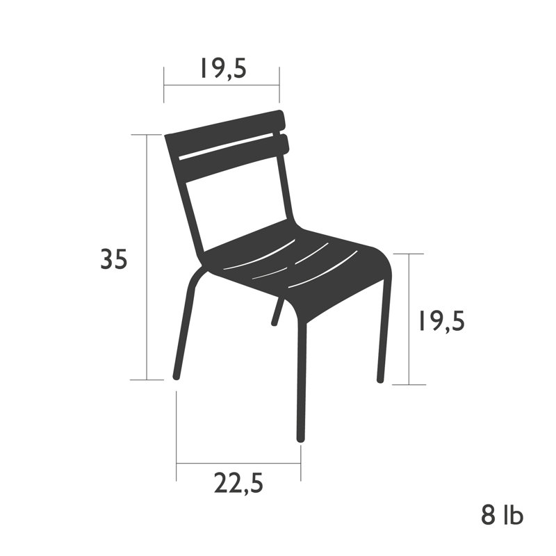 Luxembourg Outdoor Dining Side Chair, Cedar Green, 2
