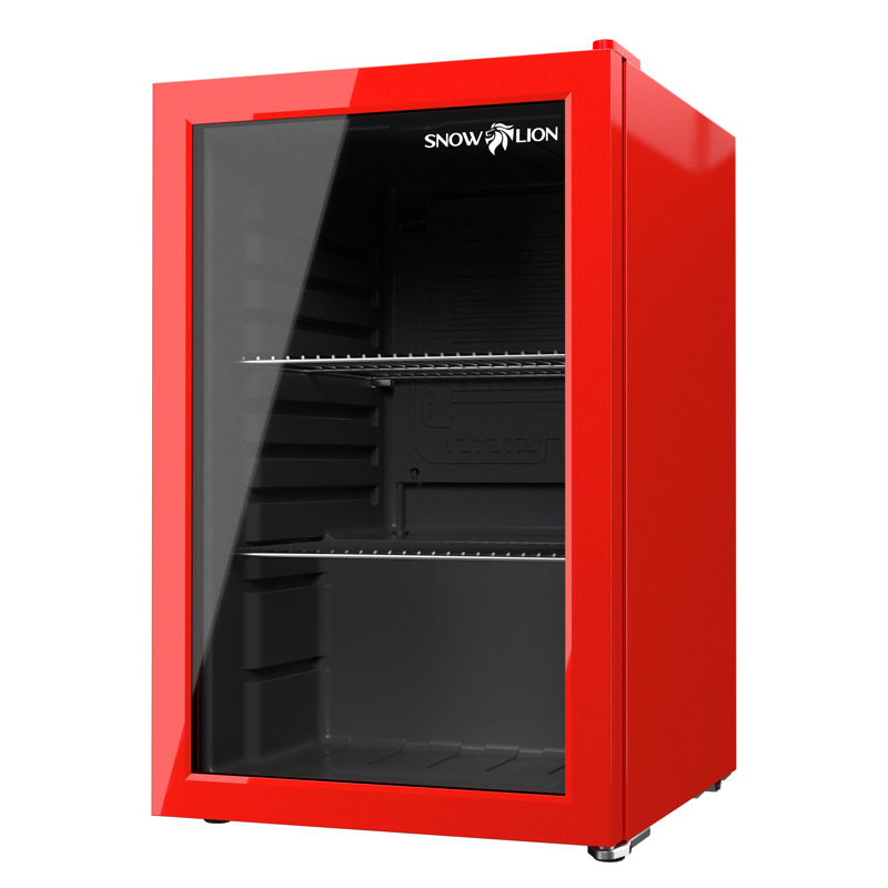 Réfrigérateur à boissons SnowLion 69L - Mini réfrigérateur de 2,4 pieds cubes avec porte en verre réversible, refroidissement silencieux, tablettes réglables
