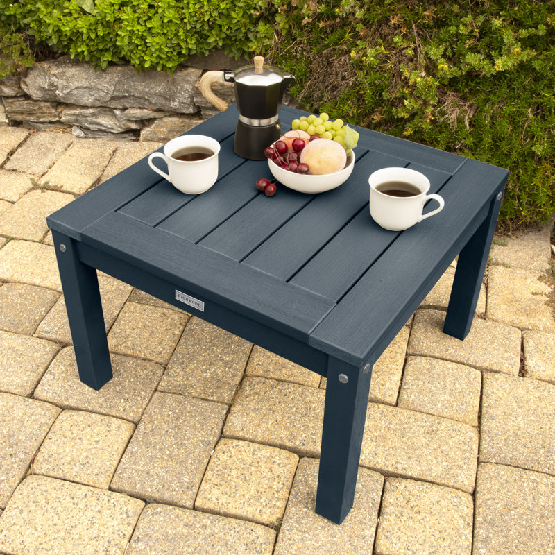 Table d'appoint en plastique Arbnora, Bleu fédéral
