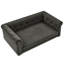 Canapé pour chien moderne, gris foncé, surélevé et confortable pour les animaux de compagnie