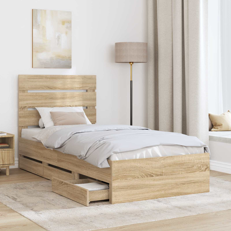 Bed Frame, Small Single (2'6), Sonoma Oak
