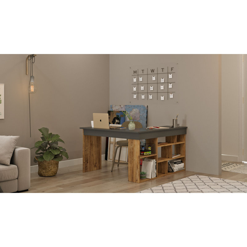 Espina Desk, Atlantic Pine/Black
