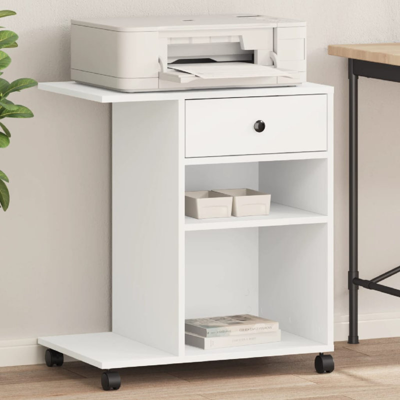 68.5cm H x 60cm W Printer Stand, White