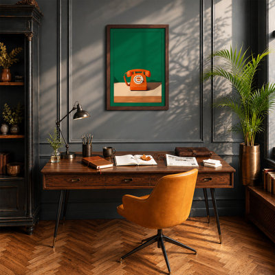 Telephone Call Retro - Framed Print