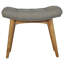 Grey Tweed Upholstered Bench