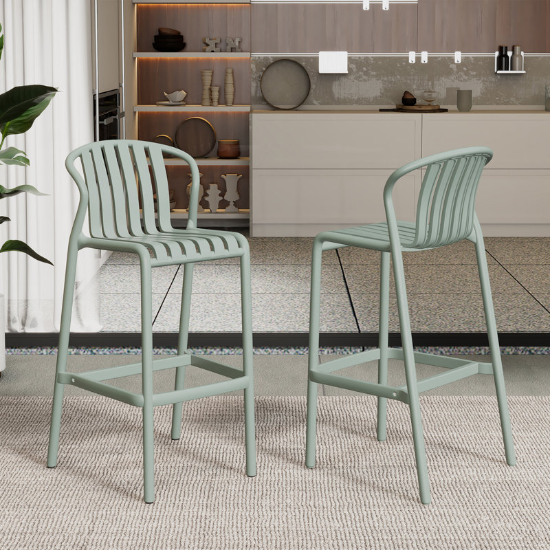 Tabouret de bar d'extérieur Capucine, Vert
