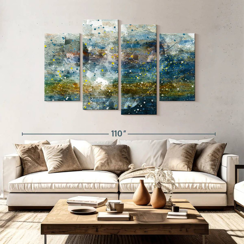 Avery Sea Depth Abstract, 54" H x 84" W