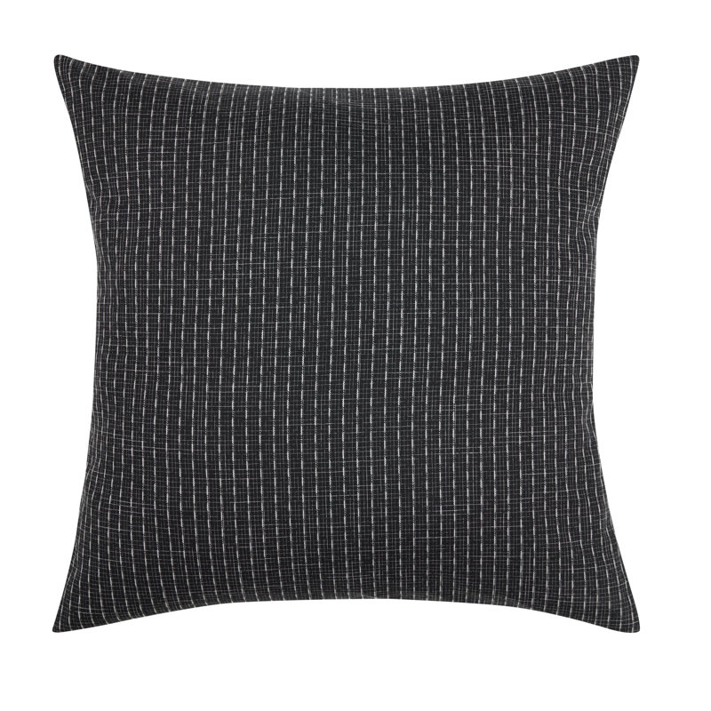 Taie décorative Shally, Noir / Blanc / Gris, Carré 26 po