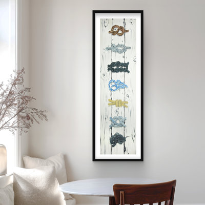 Marine Knots - Bathroom Sea Framed Matted Print for Decor