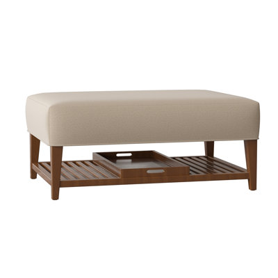 Repose-pieds rectangulaire avec rangement Carly