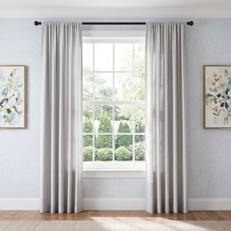Sunbrella® Delaney Light Filtering Curtain, 50" W x 96" L, Mushroom