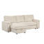 Canapé moderne avec rangement élégant pour accoudoirs et porte-gobelet - Beige 3 Smart 3-121109031
