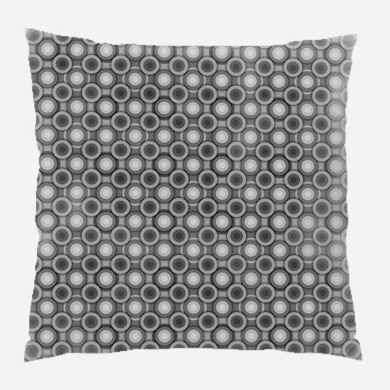 Circle Geometric Microsuede Reversible Throw Pillow