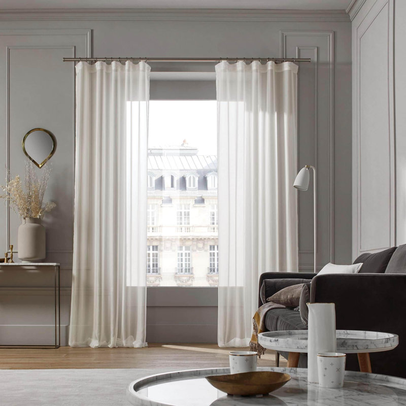 Sheer Single Curtain Panel, 200 W x 300 D cm