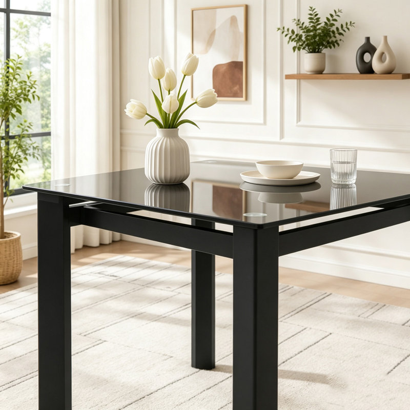 Table de salle à manger 34,5 pouces pour petits espaces, Gris