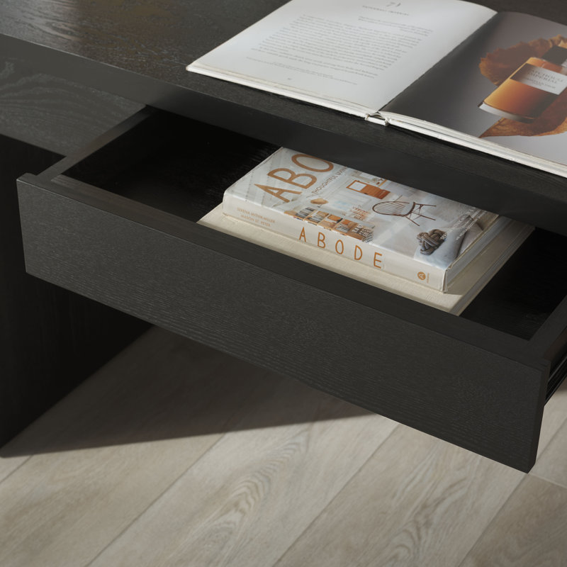 Bureau en bois Steph, Noir, noir, noir, noir