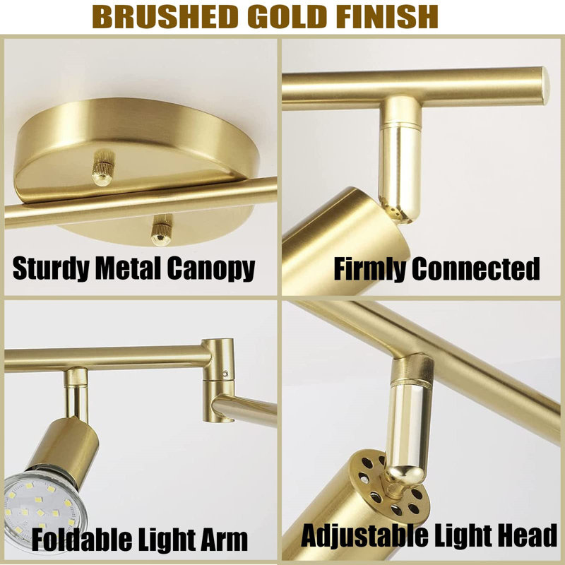46.5'' 6 -Light Swing Arm Track Track Kit with Adjustable Head