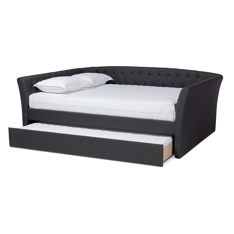 Earnest Upholstered Daybed, Full , Dark Gray