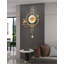 Décoration de salon de 24 pouces, horloge murale silencieuse élégante et élégante pour le bureau à domicile