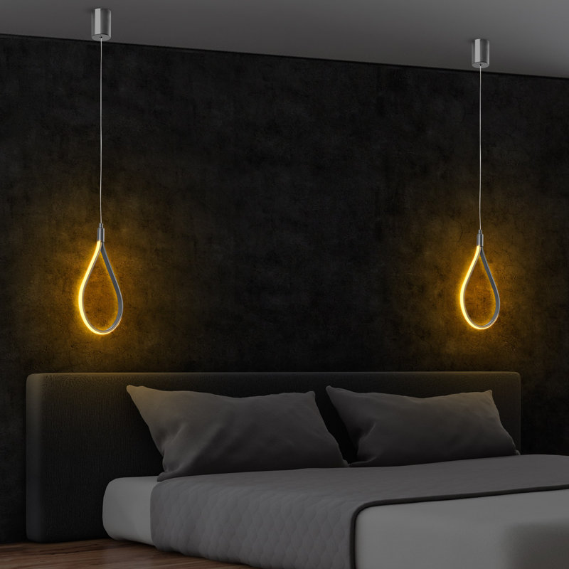 Sleek Chrome Chandelier, Adjustable Height 19.7 to 39.4 Inches | Durable Metal Body, Metal Base Plate, 11W LED Socket (3000K) | Stylish Lighting Fixture for Modern Home Decor, Elegant Design & Energy Efficient