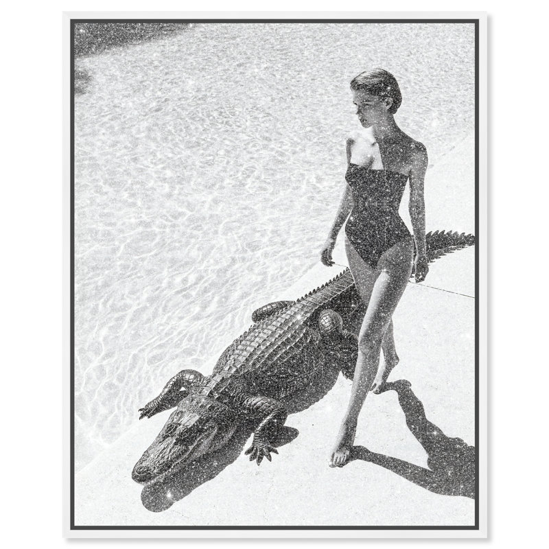 Reptilian Elegance II Print by Oliver Gal, 37"H x 31"W, White Floater Frame