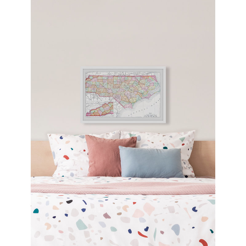 " Coloured Map Ocean ", 16" H x 24" W x 1.5" D