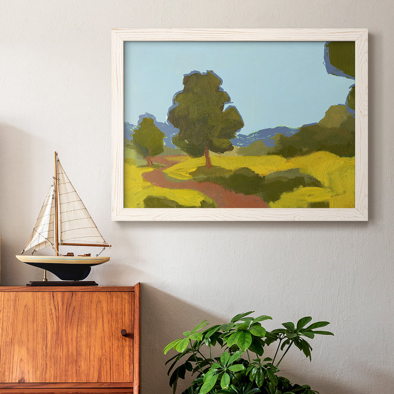 Bright Park I, reproduction d'art sur toile, Cadre blanc, H 18 po x l 26 po x P 1,5 po
