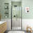 32" W X 72" H Semi-Frameless Circular Pivot Shower Door With 1/4" (6Mm) Thick Tempered Glass-125317008