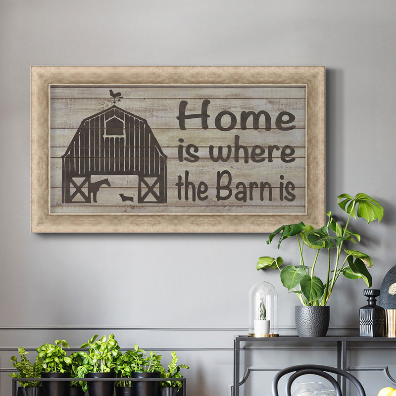 Toile encadrée de qualité supérieure Home & Farm III - prête à être accrochée, H 21 po x l 37 po x P 1,25 po