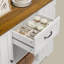 Buffet de style champêtre de 45,7 pouces avec 2 portes, 1 tiroir et des étagères ouvertes-1059253719