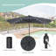 Parasol de marché rectangulaire 10 'x 6,5' avec manivelle-1923168057