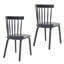 Chaises de salle à manger en bois noir avec dossier à broche, capacité de 260 lb, siège élargi-121376028
