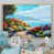 Toile naturelle avec cadre flottant