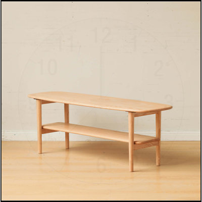 Solid Wood Low Coffee Table with Storage, Easy Assembly, Ideal for Home and Office Use, 120x40x42 cm