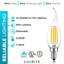 7 watts (équivalent à 100 watts), DEL CA11, intensité variable, blanc naturel, base E12 / candélabre-70808022-118588625