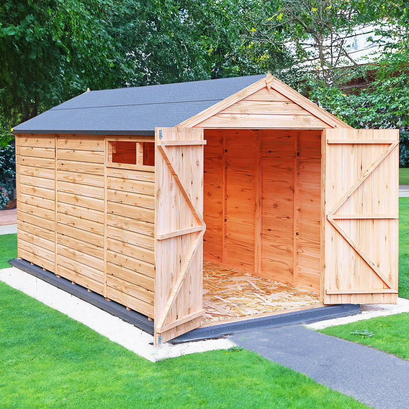 Langley 12 ft. W x 6 ft. D Wooden Storage Shed