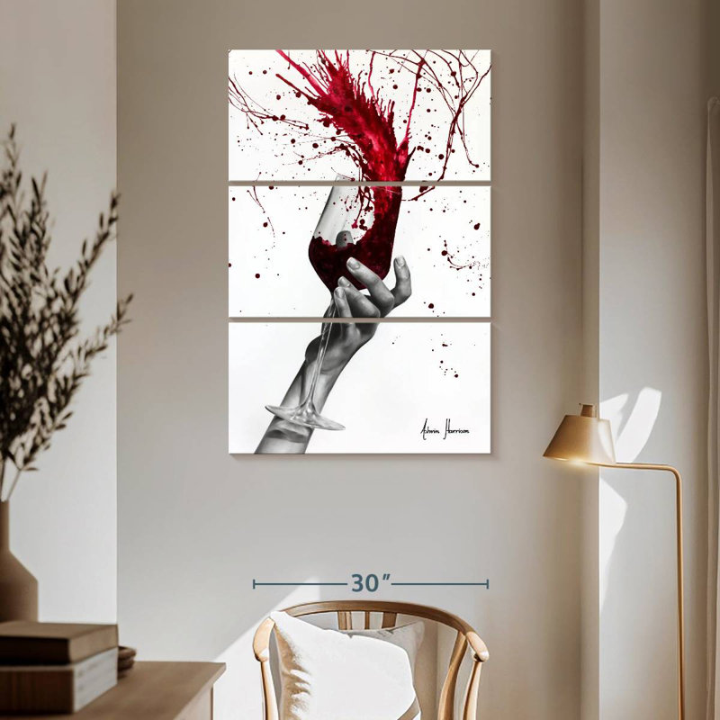 Yarlin Deep Red Swirl, 65" H x 42" W
