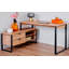 Francisque L-Shaped Metal Base Writing Desk
