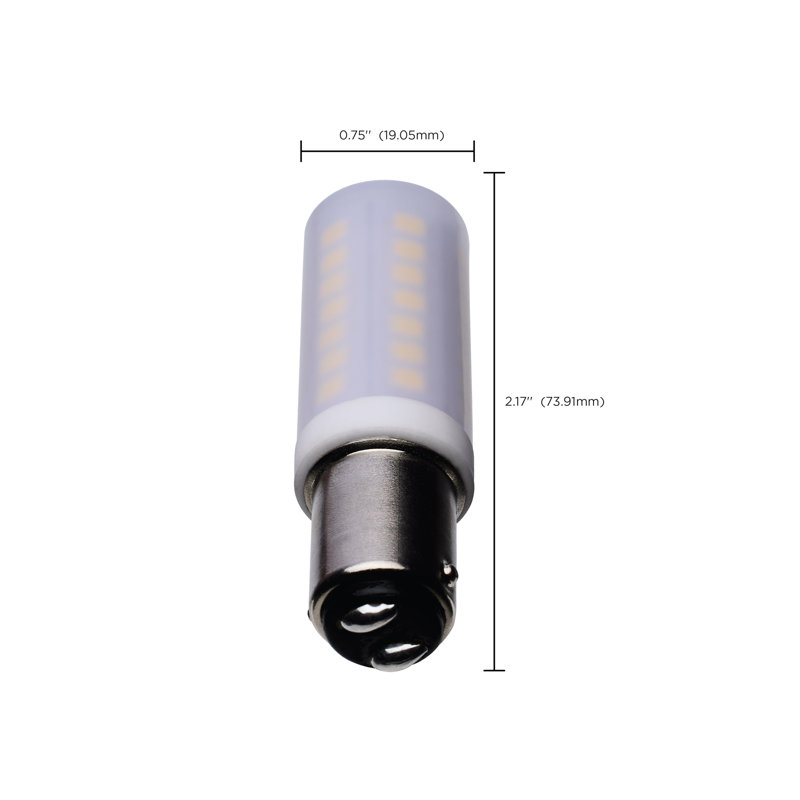 DEL T6 5 watts - Finition transparente - Base DC - 5000K - 120 Volt, 5000 kelvins, 500 lumens, Blanc