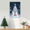 Grande peinture d'arbre de Noël forêt d'hiver Abiel, scène de cadeau de lapins, impressions sur toile nature enneigée, affiche de décoration murale maison de vacances, 24 po x 36 po