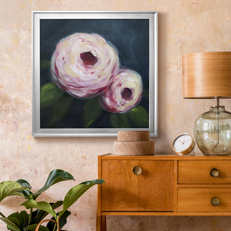 " Ethereal Blooms II ", Silver Framed, 24" H x 24" W x 1" D