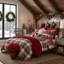 Ensemble de courtepointe 3 pièces à carreaux bleus Nicholas de Greenland Home Fashions-133132624
