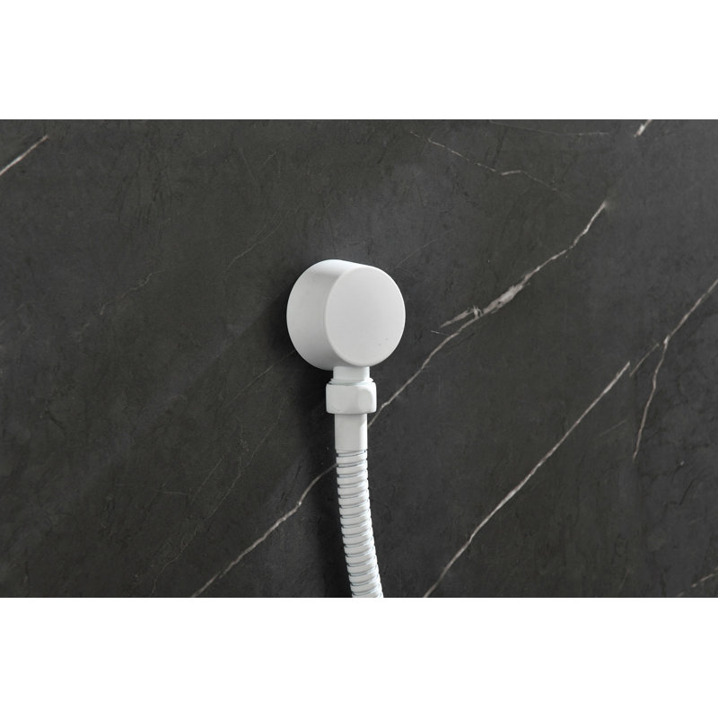 Système de douche avec pomme de douche, douche à main, barre coulissante, jets de corps, bras de douche, tuyau, garniture de valve et poignées à levier