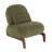 Modern Velvet Armless Accent Chair with Solid Wood Legs, Soft Cushioned Reading Chair-1294950825
