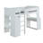 Aerika Transitional Twin Loft Bed with Desk and Wardrobe in White