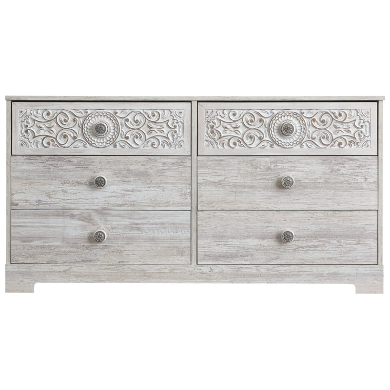 Commode double 6 tiroirs Hoang, Blanc