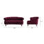 Chesterfield en velours à accoudoirs arrondis Joannes-177144737-218442431