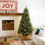 7.5Ft. Artificial Christmas Tree With 450 Warm White Clear Globe Bulbs And LED Lights